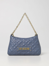 Love Moschino Bag In Quilted Synthetic Leather In Denim