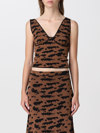 Nanushka Animal-print Tank Top In Black