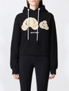 Palm Angels Black Bear Hoodie In Black