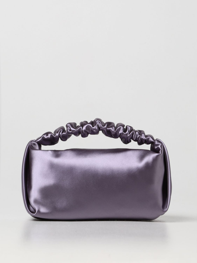 Alexander Wang Mini Bag In Satin In Lavander