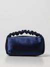 Alexander Wang Blue Mini Scrunchie Top Handle Bag In Black 1