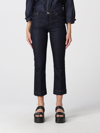 Sportmax Denim Trousers With Back Pockets And Contrast Stitching In Blue