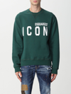 Dsquared2 Icon Cotton Sweatshirt In Green