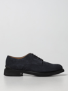 Tod's Suede Derby Shoes In Blue