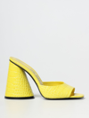 Attico Devon 115mm Slip-on Mules In Yellow