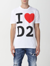 DSQUARED2 COOL GRAPHIC 'I LOVE D2' T-SHIRT,D20405001