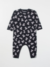 BURBERRY ROMPER WITH ALL-OVER THOMAS THE BEAR PRINT,D20478009