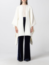 Etro Embroidered Wide Cape In Yellow Cream