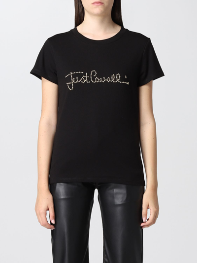 Just Cavalli Gem-logo Short-sleeved T-shirt In Black