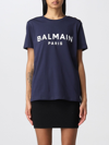 BALMAIN T-SHIRT BALMAIN WOMAN COLOR BLUE,D21674009