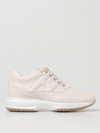 Hogan Interactive Woman Sneakers Light Grey Size 8 Leather In Milk