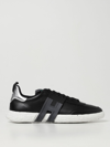 Hogan Side Logo-patch Low-top Sneakers In Black
