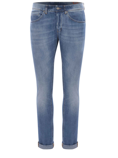 Dondup George Jeans In Stretch Denim In Blue