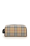 BURBERRY BURBERRY VINTAGE CHECK COATED CANVAS WASH BAG