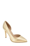 Bcbgeneration Women's Harnoy Embossed Point Toe Stiletto Pumps In Gold