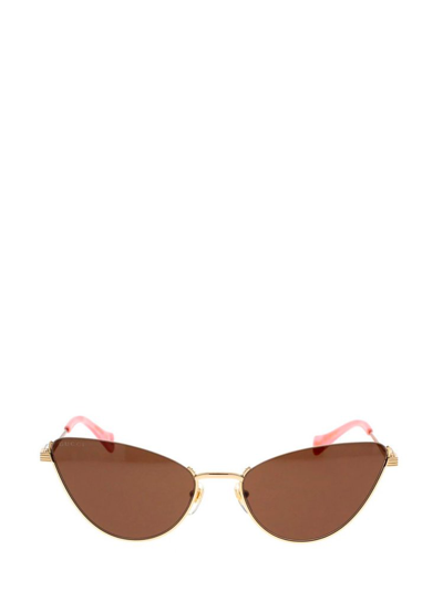 Gucci Eyewear Cat In Gold