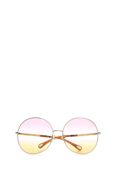 Chloé Ch0112s 004 Round Eyeglasses Mx In Gold