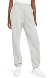 Nike Sportswear Essential Fleece Pants In Dark Grey Heather/ White