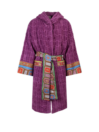 Etro Bath Robe In Purple