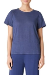 Eileen Fisher Organic Linen Crewneck T-shirt In Iris