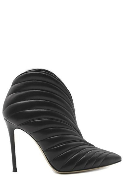Gianvito Rossi Eiko Quilted Leather Ankle Booties In Black