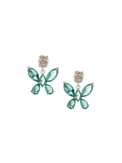 Eye Candy La Women's Luxe Nora Cubic Zirconia Butterfly Earrings In Brass