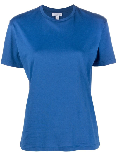 Sunspel Crew-neck T-shirt In Blau