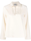 Baserange Onda Collared Shirt In Nude