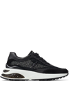 Jimmy Choo Memphis Black Panelled Mesh Sneakers In Black