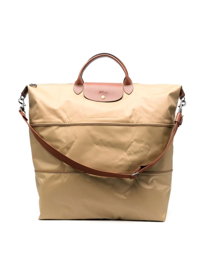 Longchamp Le Pliage Expandable Travel Bag In Desert