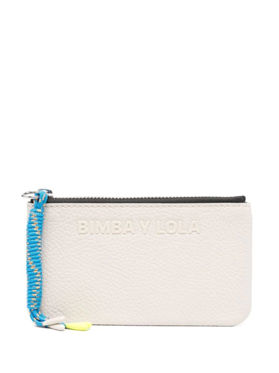 Bimba Y Lola Embossed-logo Zip-fastening Wallet In Neutrals