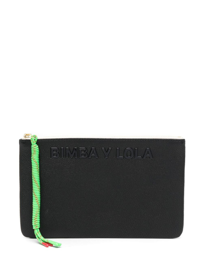 Bimba Y Lola Logo-lettering Pouch Purse In Black