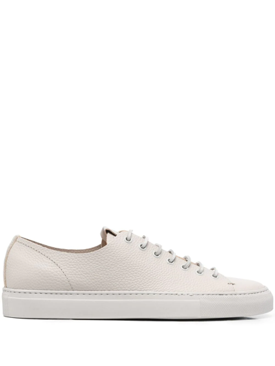 Buttero Leather Lace-up Sneakers In Grey