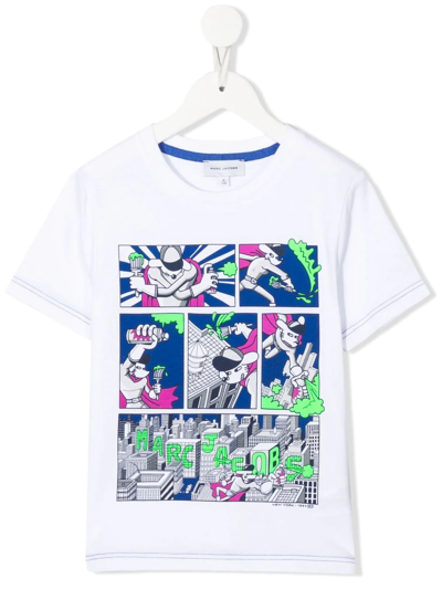Marc Jacobs Graphic-print Organic Cotton T-shirt In White