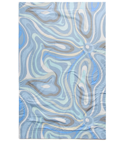 Pucci Printed Beach Towel In Blu+celeste