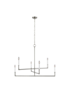 Chapman & Myers Bayview Chandelier In Polished Nickel