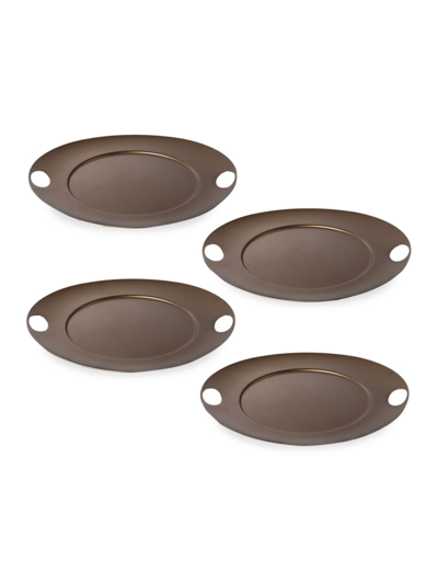 Mepra Atmosfera Saturno 4-piece Coasters Set In Bronze