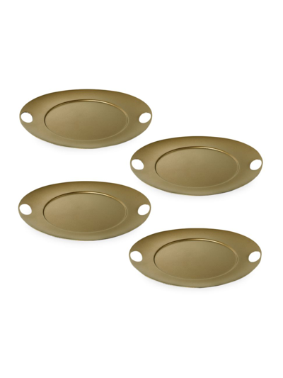 Mepra Atmosfera Saturno 4-piece Coasters Set In Gold