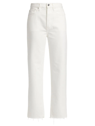 Totême Classic Mid-rise Slim-straight Fit Jeans In Off White