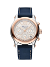 CHOPARD WOMEN'S HAPPY SPORT STAINLESS STEEL, 18K ROSE GOLD, DIAMOND, & LEATHER CHRONOGRAPH WATCH