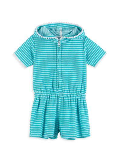 Andy & Evan Kids' Little Girl's French Terry Cover-up In Aqua