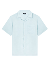 Theory Noll Flow Short-sleeve Shirt In Stratus