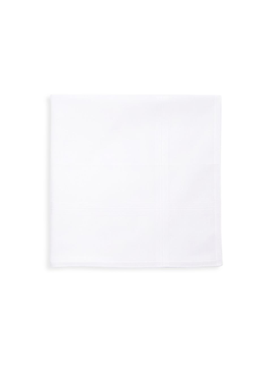 Charvet Solid Cotton Handkerchief In White