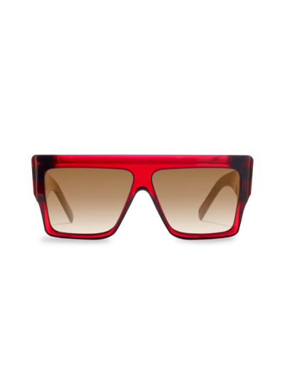 Celine 60mm Oversized Square Sunglasses In Red