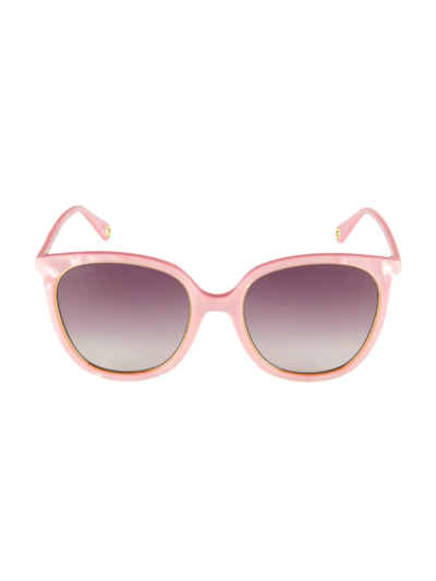 Gucci 56mm Pantos Sunglasses In Shiny Pink