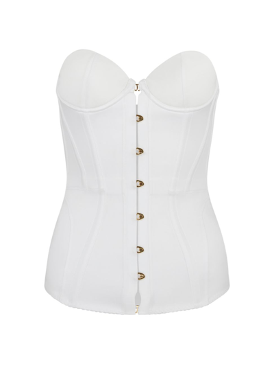 Agent Provocateur Mercy Satin Corset In Ivory