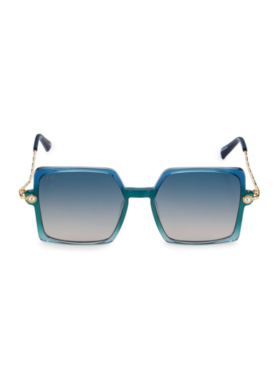 For Art's Sake Moxie 54mm Square Sunglasses In Blue