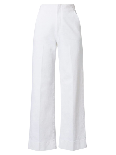 Scanlan Theodore Stretch Flared Leg Jeans In White
