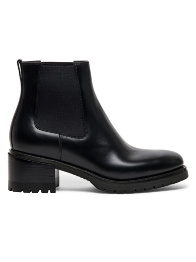 Santoni Hagar Leather Chelsea Ankle Boots In Black