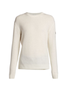 Moncler Logo-appliqué Relaxed-fit Wool And Cashmere-blend Jumper In White